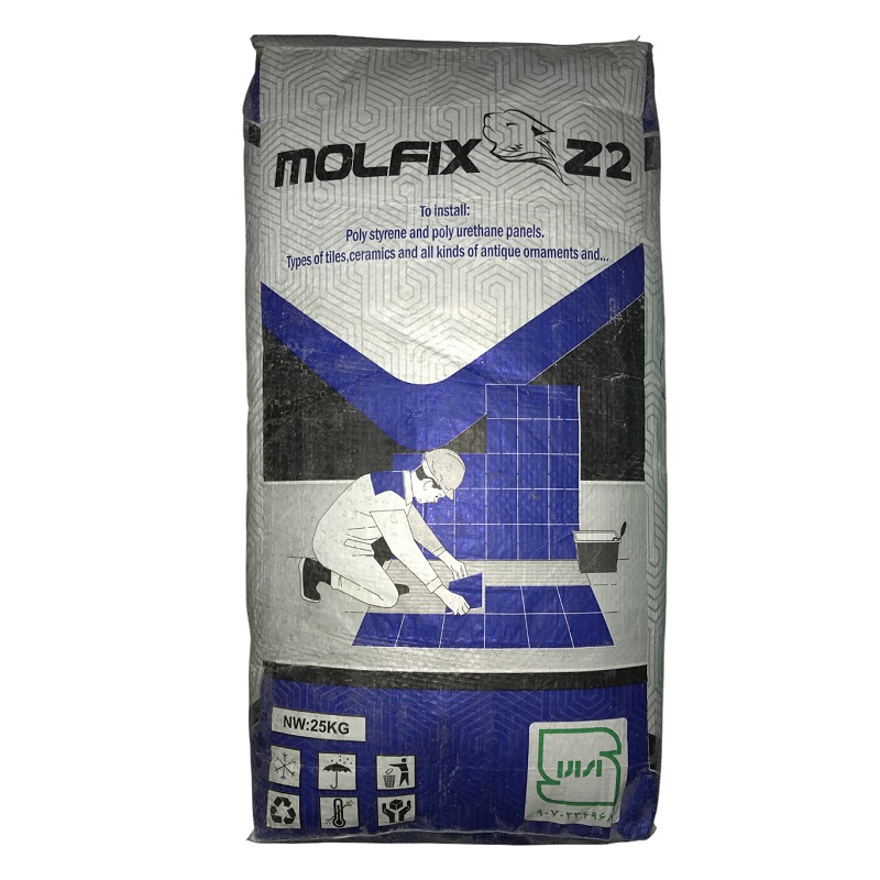 چسب کاشی کف و دیوار الیاف دار Z2 مولفیکس Molfix